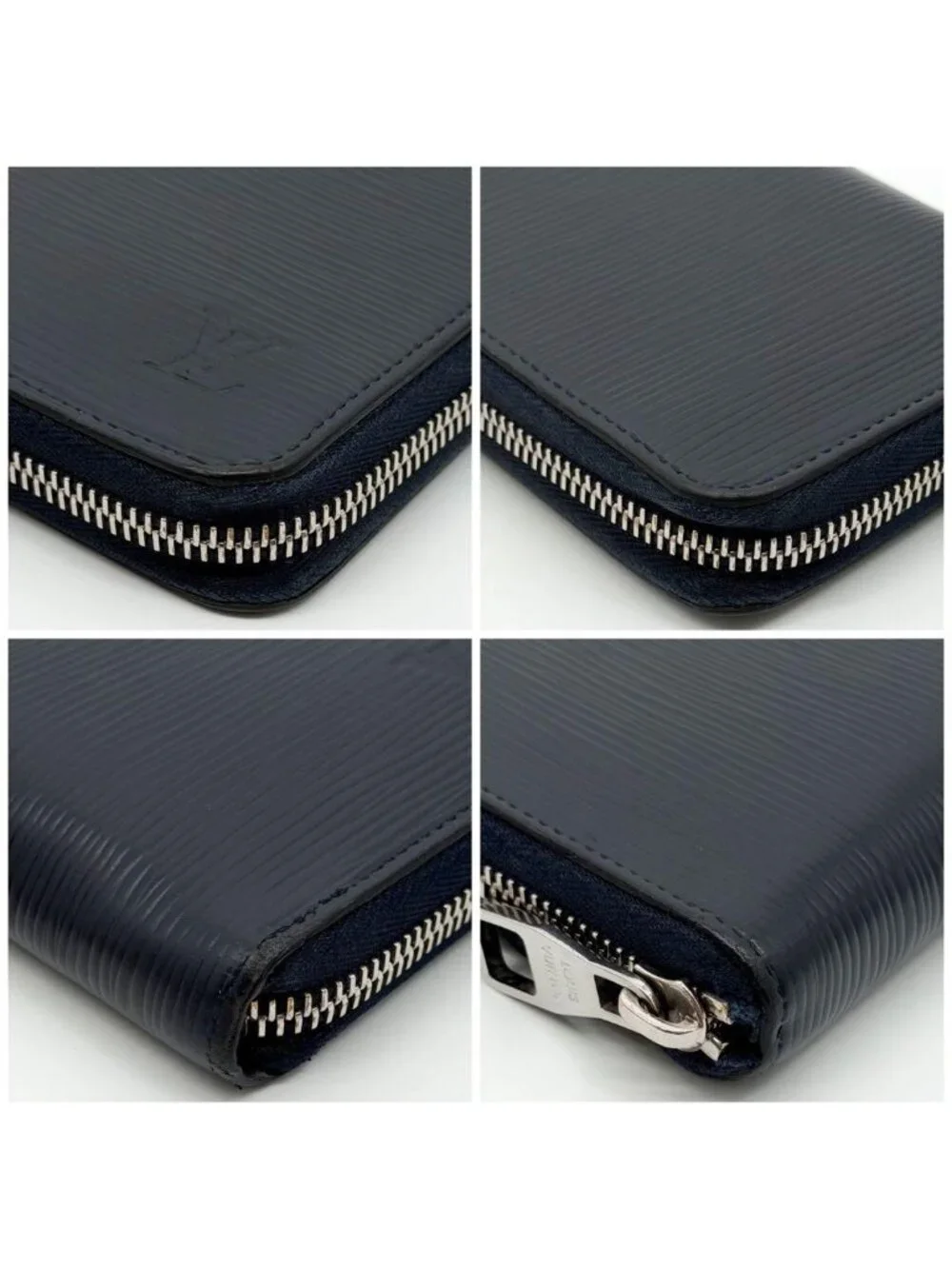 Louis Vuitton Zippy Wallet Vertical Epi Navy Round